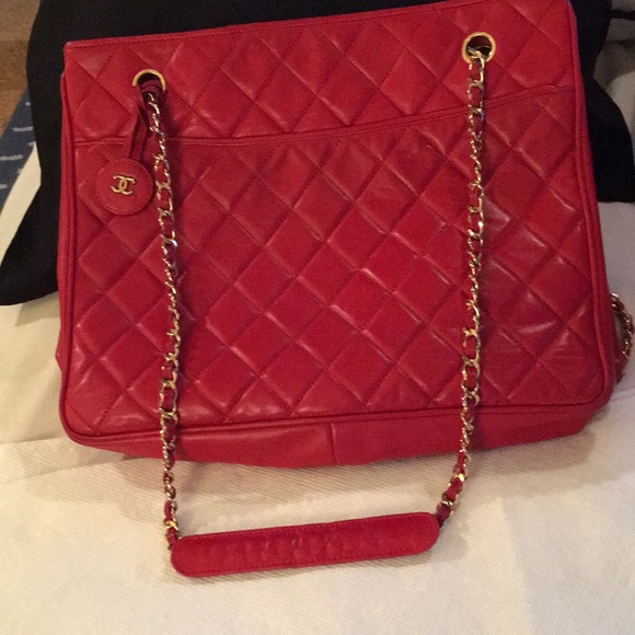 CHANEL Handbags - Authentic Red Chanel